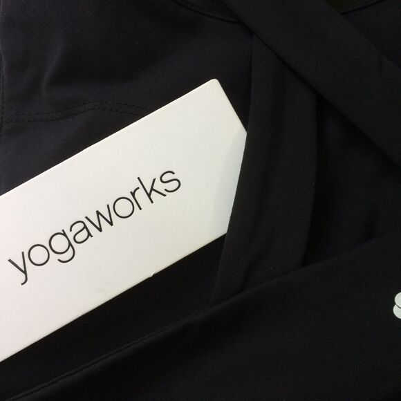 Yogaworks Womens Med Crossback Performance Sports Bra Black Removable Cups NWT - Picture 5 of 5